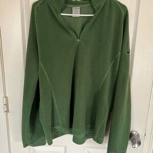 L.L. Bean Vintage Forest Green Fleece Top